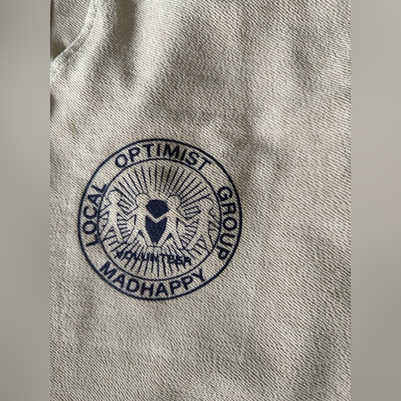 Madhappy Khaki Sweatpants with Black Print Logos L NEW - Picture 4 of 6